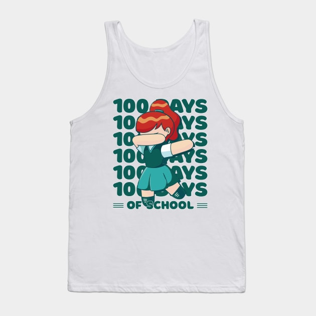 100 Days of school typography featuring a Dabbing girl #3 Tank Top by XYDstore